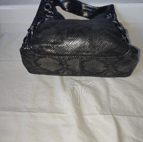 Authentic $448 Michael Kors Gunmetal Python Snakeskin Genuine Leather Pu… - Picture 7 of 16